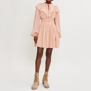Maje Paris NWT Ruffle Short Dres Sz 36 or a Us Small